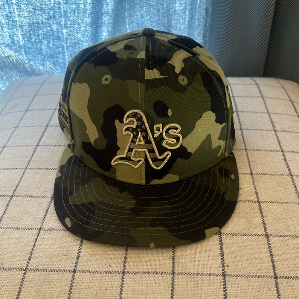 Athletics 7 1/4 new era camo fitted baseball cap
